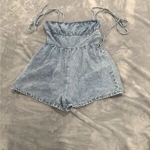 SHEIN Blue Denim Romper